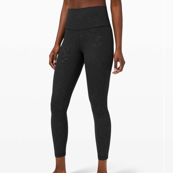 lululemon athletica Pants - Lululemon Align Speckle Emboss Black 25”